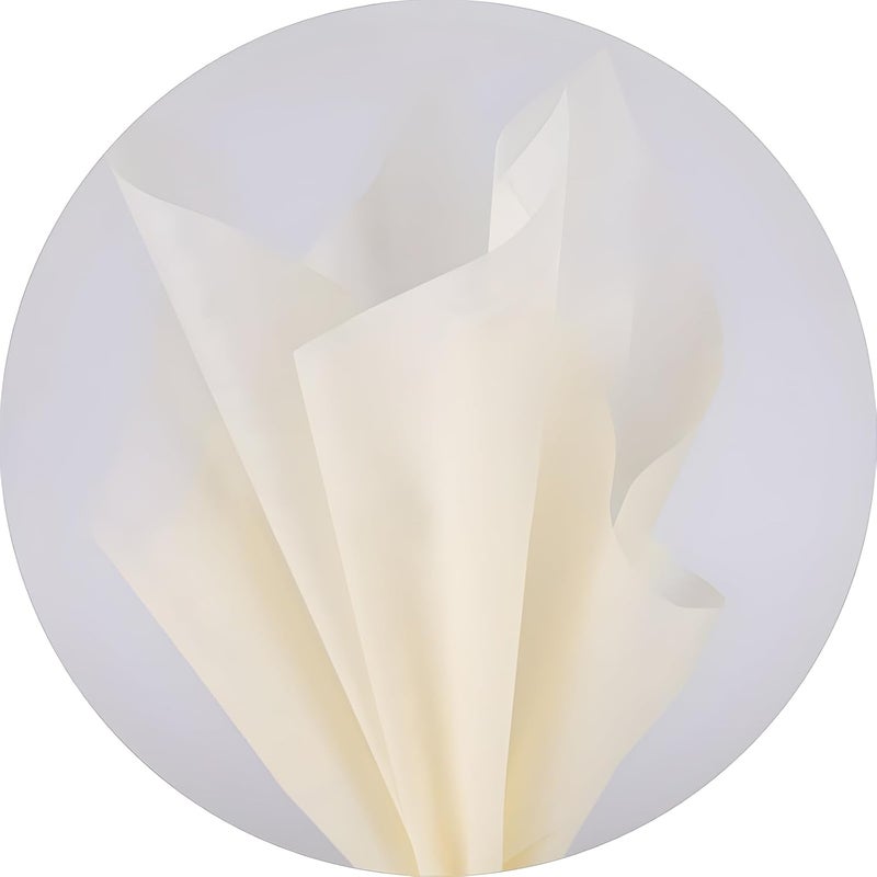 MLSG 96 Sheets Tissue Flower Wrapping Paper Cotton Wrapping Flower Paper Withdrawable Lining Paper Non-woven Waterproof Floral Bouquet Wraps For Florist Packaging Arrangement (Cream White) - Image 1